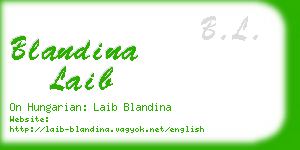 blandina laib business card